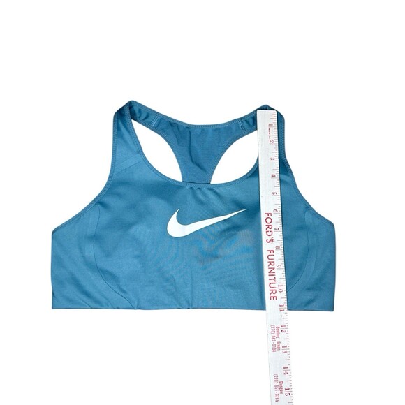 Nike Dri-Fit Swoosh Racerback Sports Bra Large Blue Medium Support - Picture 5 of 6